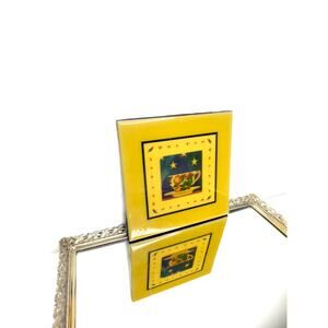 Vintage Teacup Signed print wall Hanging Tile